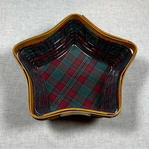 Longaberger 2001 Shining Star Basket with Plaid Liner